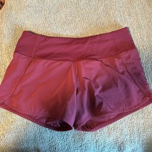 Maroon Lululemon size 4 shorts